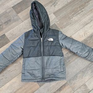 The North Face Charcoal and Gray Hooded Jacket